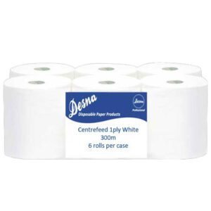 1ply Blue Centrefeed Roll, Desna Products