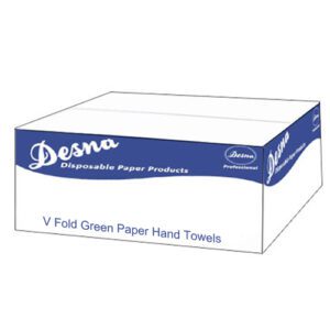 Desna Products V Fold 1ply Green Hand Towels