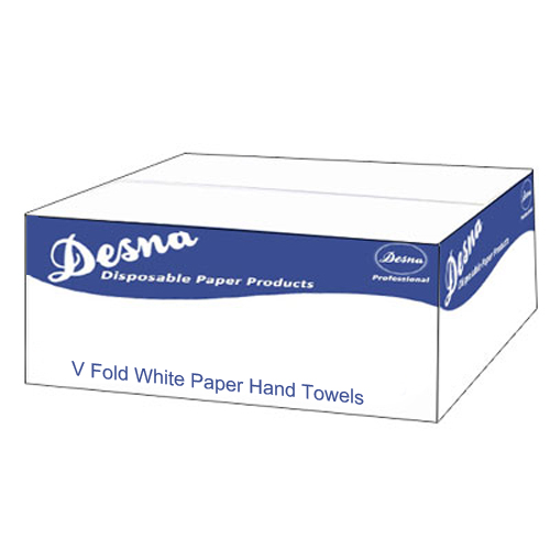 Desna V Fold 1ply White Hand Towels