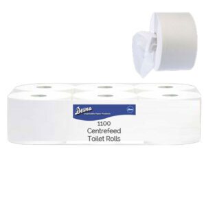 Desna Products Centrefeed Toilet Rolls 2ply White Recycled